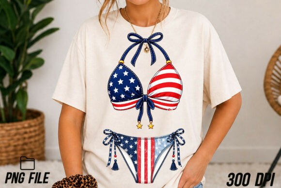 4th of July Bikini PNG Red White Blue: A Designer's Guide to Patriotic Graphics