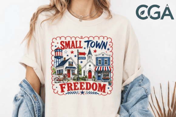 Celebrating Small Town Freedom: A Patriotic Design Asset