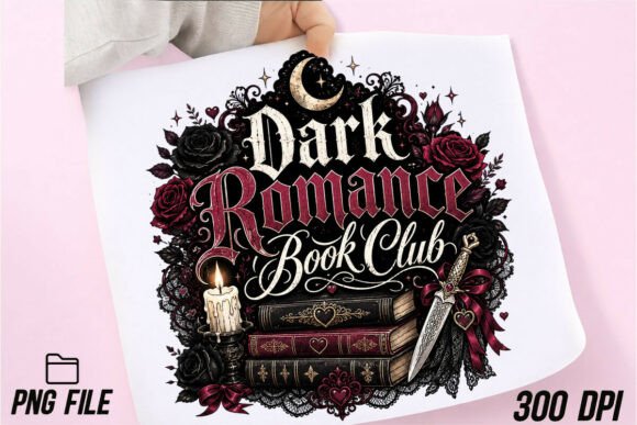 Dark Romance Book Club PNG Sublimation: A Designer's Take
