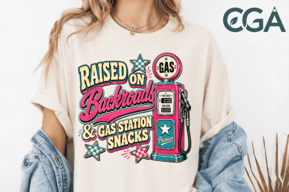 Embracing Nostalgia: The Raised On Backroads Gas Station PNG