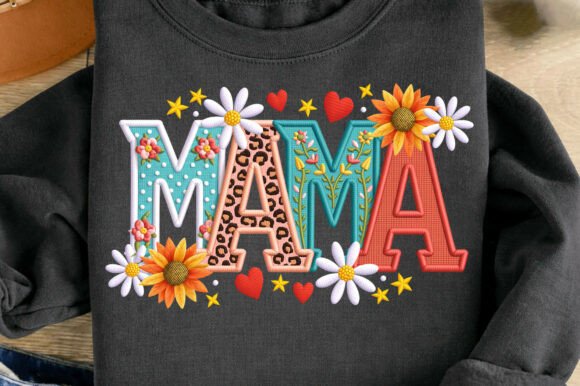 Faux Yarn Floral Mama Mother's Day Png: A Designer's Guide to Textured Appeal