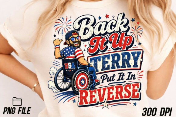 Funny 4th of July PNG: Celebrate with Wheelchair USA Humor