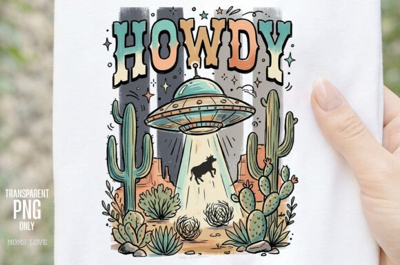 Howdy UFO Cowboy Alien Desert PNG: Retro Sci-Fi Style Guide
