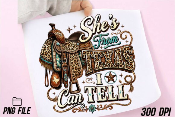 Leopard Saddle Western PNG: Wild West Meets Wild Print