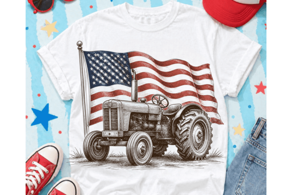 Patriotic Tractor PNG: A 250-Year Farming Tribute