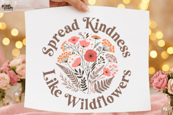 Retro Spread Kindness Like Wildflowers