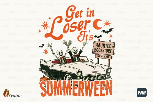 Summerween Get in Loser Skeletons PNG
