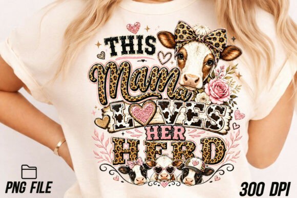 This Mama Loves Her Herd Cow T-shirt PNG: A Designer's Guide