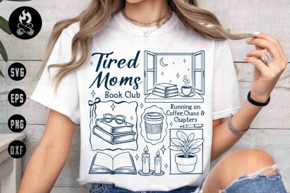 Tired Moms Book Club Retro Reading Png: A Designer's Guide