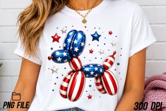 Unleashing Creative Spirit with Patriotic Balloon Dog PNG Sublimation