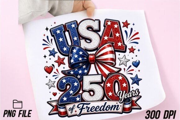 USA 250 Years of Freedom PNG: A Modern Design Asset